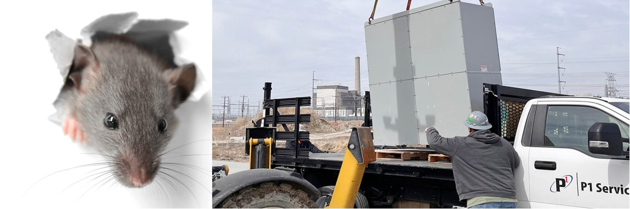 P1 Service associate loads chiller starter onto truck